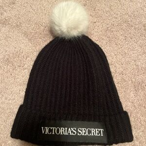 Victoria's Secret Black Knit Beanie